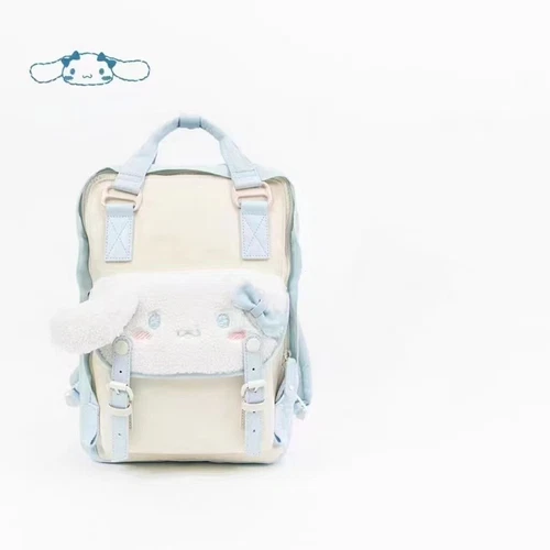 Mädchen Cinnamoroll Ohr Plüsch Nylon Rucksack groß Schultertasche Laptoptasche Umhängetasche - Bild 10 von 10