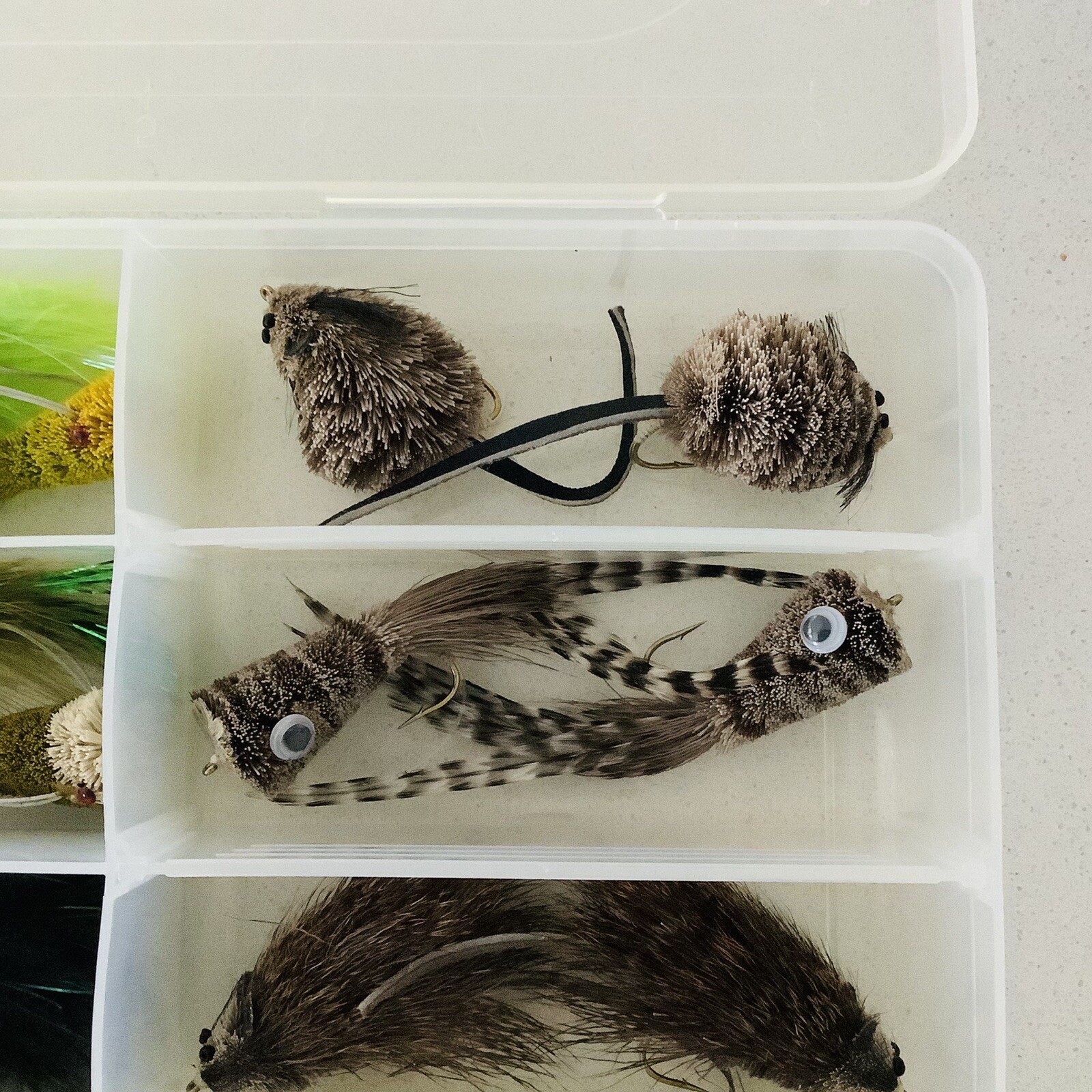 Bulk Lot Fly Fishing Flies, Bass Bugs, Poppers, Woolly Buggers With Tackle Box - Image 4