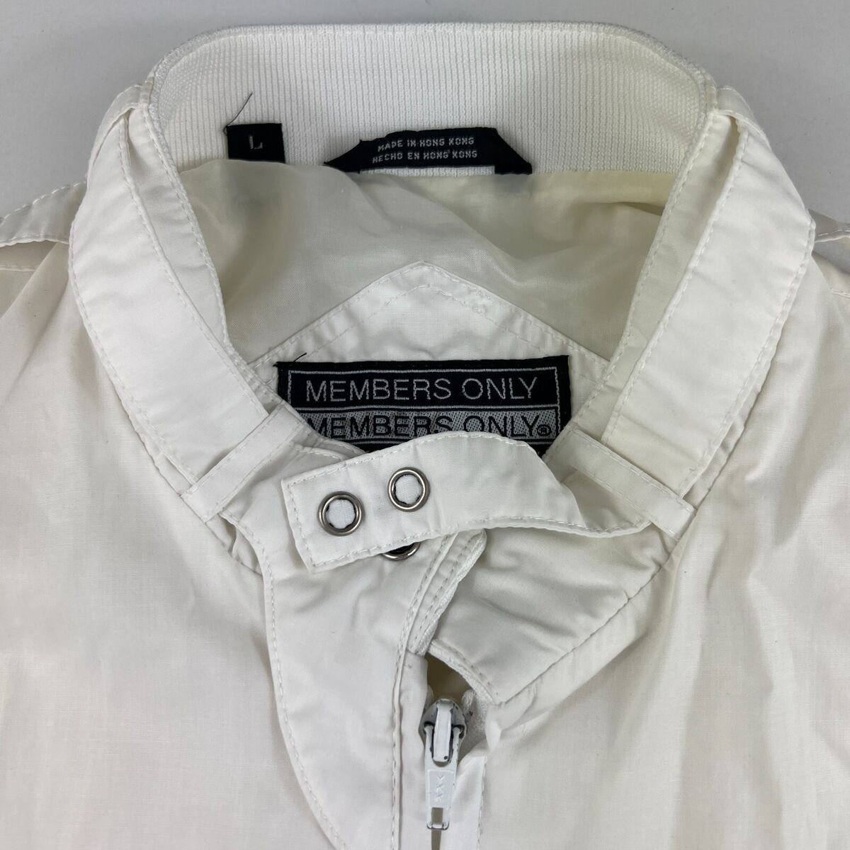 Vintage Members Only Jacket Large Cream White Full Zip Lined Vintage Members Only Jacket Large Cream White Full Zip Lined