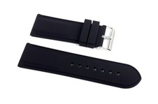 Cinturino orologio in silicone nero 30mm gomma compatibile breitling caucciù 628