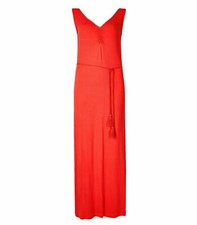 LADIES JERSEY BEACH MAXI DRESS CORAL SIZE 10 NEW (ref 133) SALE
