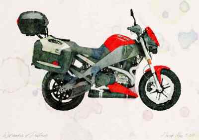 A4 Photo Buell XB12XT 2008 Watercolour Print Ltd Edition