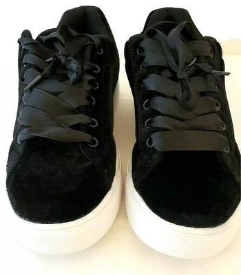 fila black velvet shoes