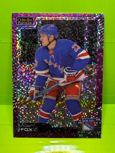 2020-21 O-Pee-Chee Platinum Adam Fox #107 Violet Pixels /399 New York Rangers