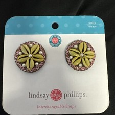 NEW Lindsay Phillips Unity Interchangeable Snaps Shells, Beach, Nautical, Pearls