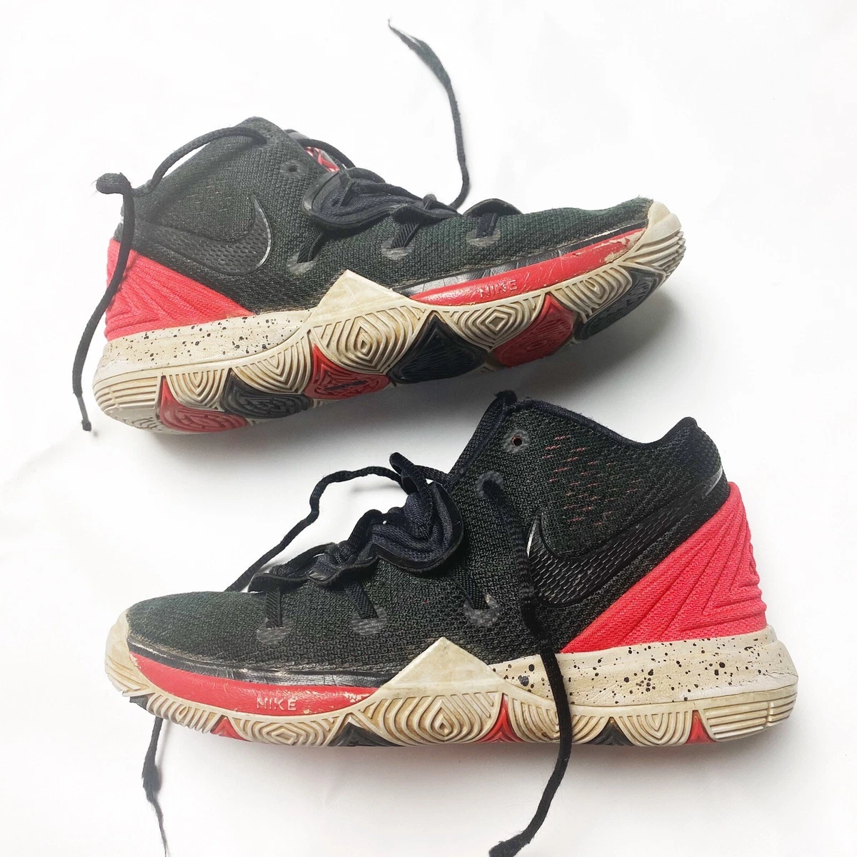 Nike Kyrie 5 Bred Little Kids Sneakers Red Black Size 1.5Y | eBay