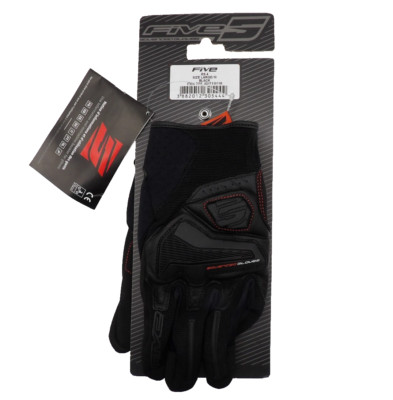 Five5 Black Motorcycle Gloves RS4 Gloves Size Large / 10 Mens