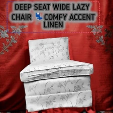 GDF Studio Manon Flora Print Club Lounge, Attic/Deep Seat/No Armrest/+ 2 Pillows