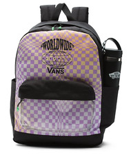 Vans Worldwide Black Multi Checkers Laptop Unisex Backpack VN0A7YR7BLK  - NWT