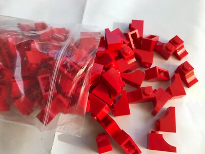 LEGO -NEW--#78666- RED--ARCH-1 X 2 INVERTED-5 PIECES