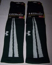Under Armour UA Ignite SOCCER OTC Socks 2 Pair GREEN/WHITE Men's Medium NWT 30