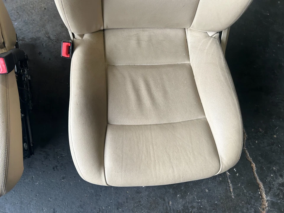 BMW 528I 535I 550I F10 14-16 OEM SPORT POWER SET ASIENTOS DELANTEROS Y TRASEROS ASIENTO BEIGE Foto 3 de 4