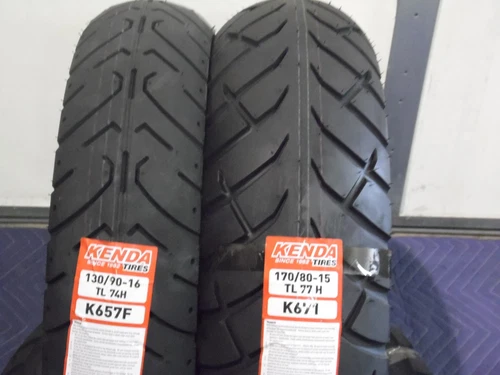 TWO TIRE SET MOTORCYCLE TIRES 130/90-16 FRONT 170/80-15 REAR  K657 K671 16" 15"