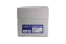 Alliance Continuous Computer Paper, 14-7/8x11" 1/2" Blue Bar 1-Pt 20lb 2700/Ctn