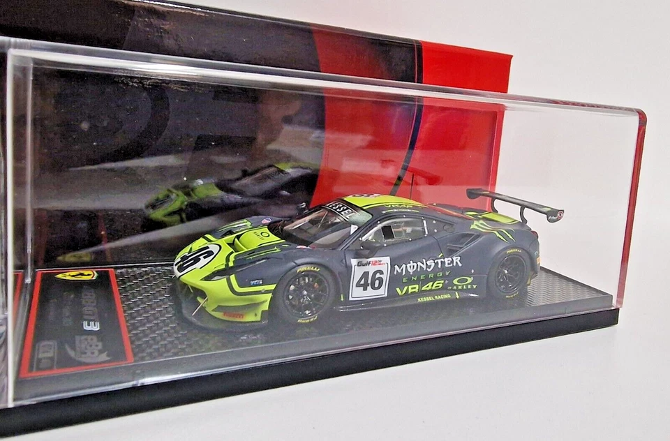 MODELLINO AUTO 1:43 BBR FERRARI 488 GT3 VALENTINO ROSSI TEAM KESSEL RACING 2021 - Immagine 3 di 4