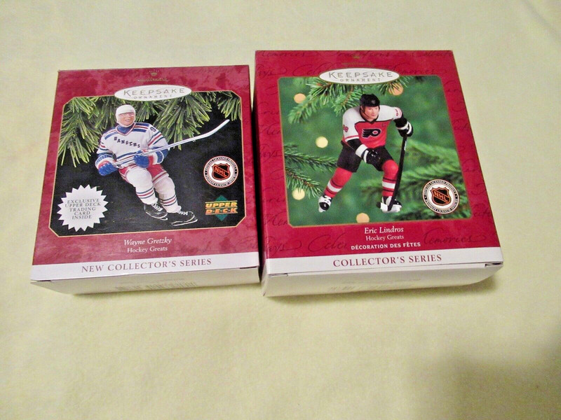 Vintage New in Boxes 2 Hallmark Keepsake ornaments hockey coll. Wayne Gretzky +1