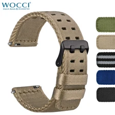 WOCCI Nylon Watch Straps 18mm 20mm 22mm Quick Release Replacement Bands Bracelet