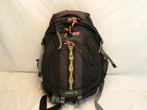 black camping backpack