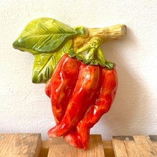 BASSANO KERAMIK CHILI 13CM WANDDEKORATION-  AUS ITALIEN NEU!