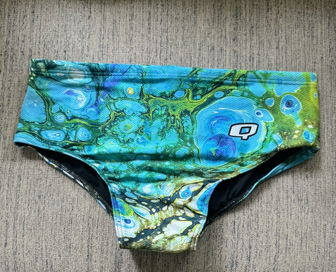 Q Swimwear Men&rsquo;s Drag Suit Blueish/Green