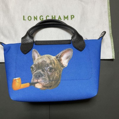 Longchamp Le Pliage x Animal Dog Tote Bag Schultertasche Canvas