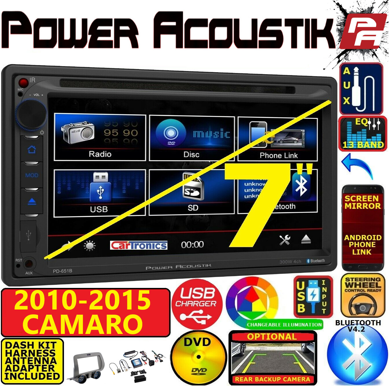 2010-15 CHEVY CAMARO CD/DVD BLUETOOTH USB CAR RADIO STEREO P
