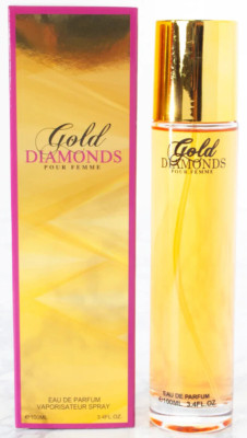 Gold Diamonds Perfume For Women 3.4 oz. Inspired By White Diamonds Spray Bottle