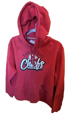 NFL Team Apparel KC Kansas City Chiefs Football Hoodie Kids large