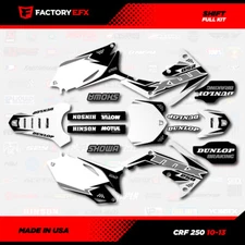 White & Gray Shift Racing Graphics kit fits Honda Crf250 10-13 Crf 250 Decals