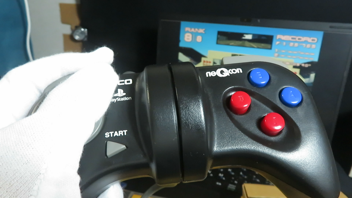 Black negcon ps1 sony playstation controller ps ps2 game Japan neg