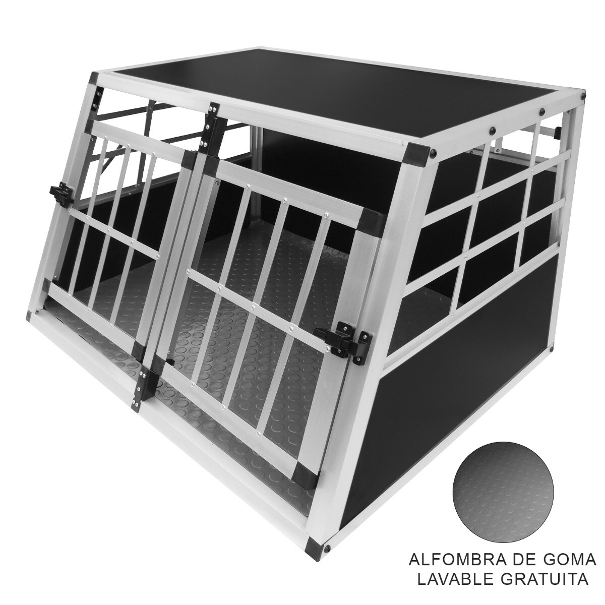 Jaula de Transporte de Coche para Mascotas Caja de Viaje de Aluminio...