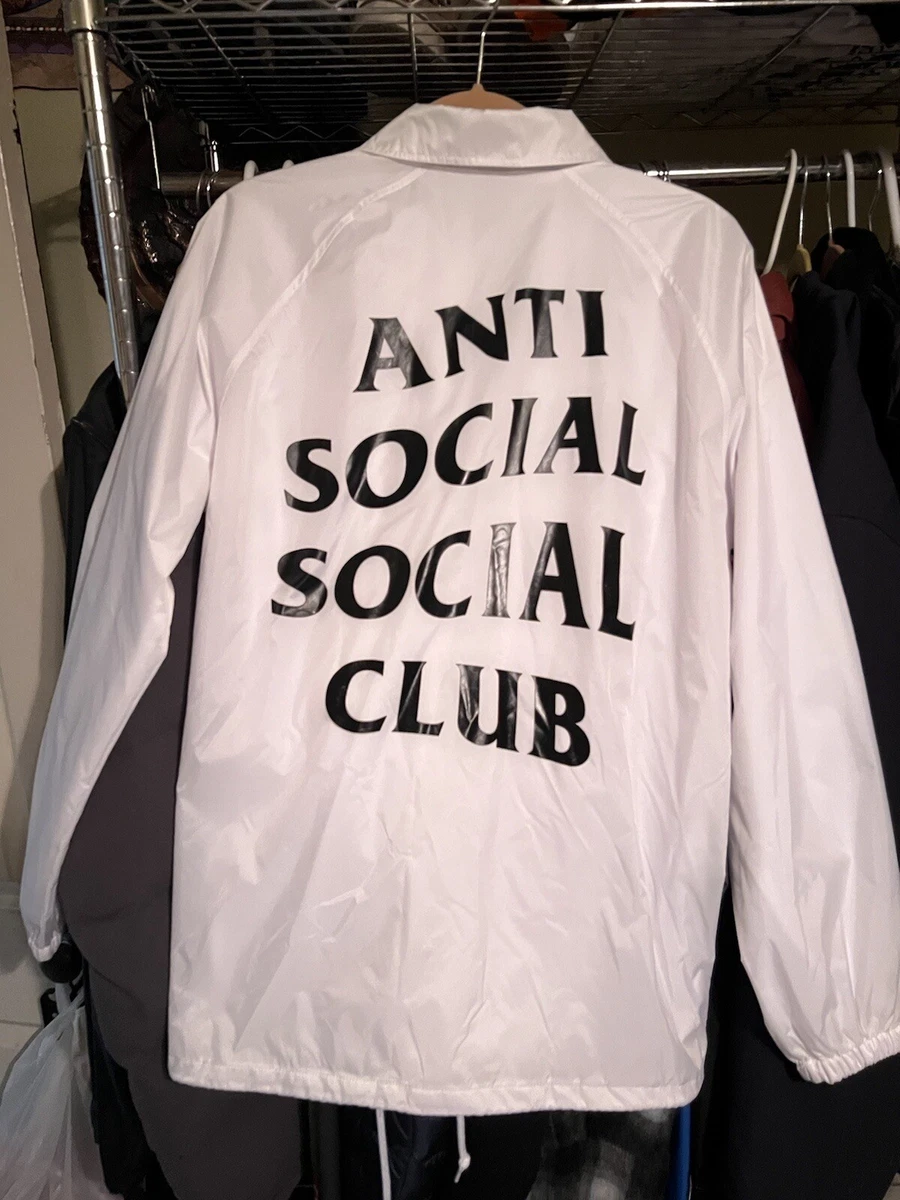 Anti Social Social Club White Coach Jacket, Windbreaker, Medium | eBay