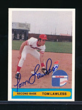 1982 Indianapolis INDIANS Team Issue Tom Lawless signed auto autograph rare card