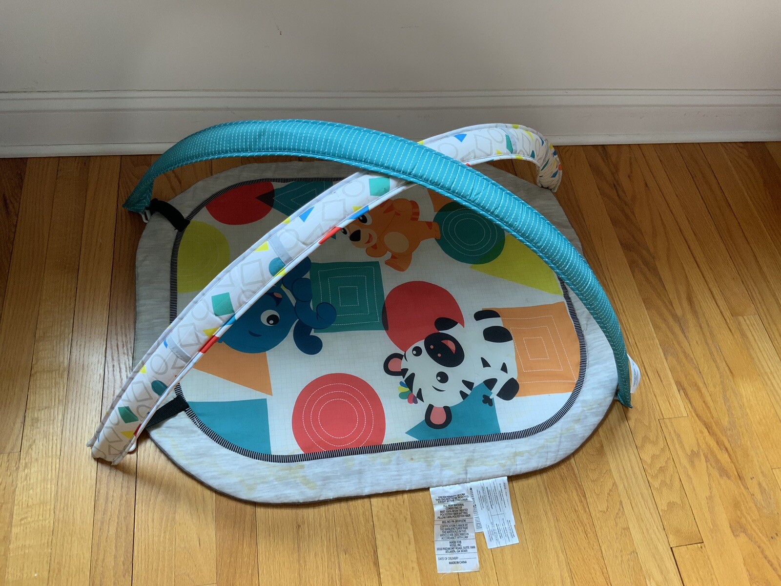 Baby Einstein Play Gym Tummy Time Tiger Octopus Zebra Childr