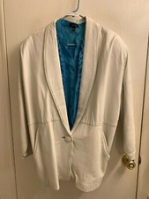 Firenze Women's Winter White Soft Genuine Leather Coat/jacket Med Re:$149