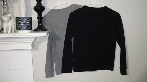 Epic Threads Black & Gray Waffle Thermal Long Sleeve Shirt Lot Boys Medium 10/12 - Picture 3 of 16