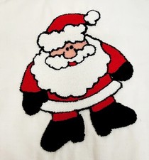 Vintage Needlepoint Punch Santa Claus Christmas 2 Use On Anything