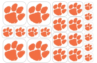 Clemson Tigers Team Stickers - Multiple Size/Material Options - Free Shipping