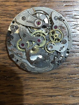 Landeron 48 Delbana Uhrwerk Chronograph Unruhe OK läuft working A094