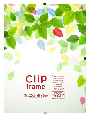 Rahmenlose Rahmen Cliprahmen Auswahl 19 Größen - Glas - 10 Größen Kunststoff - 9 Größen