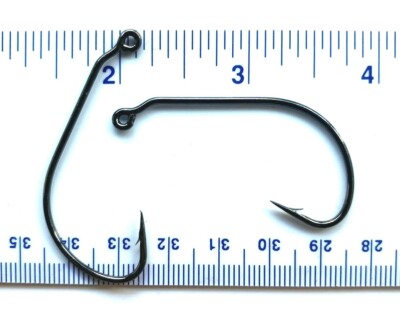 28 fishing hook 1000 GT 91768 Black Nickel 28 Degree Wide Gap Jig Fish Hooks size 2/0 -  bulk