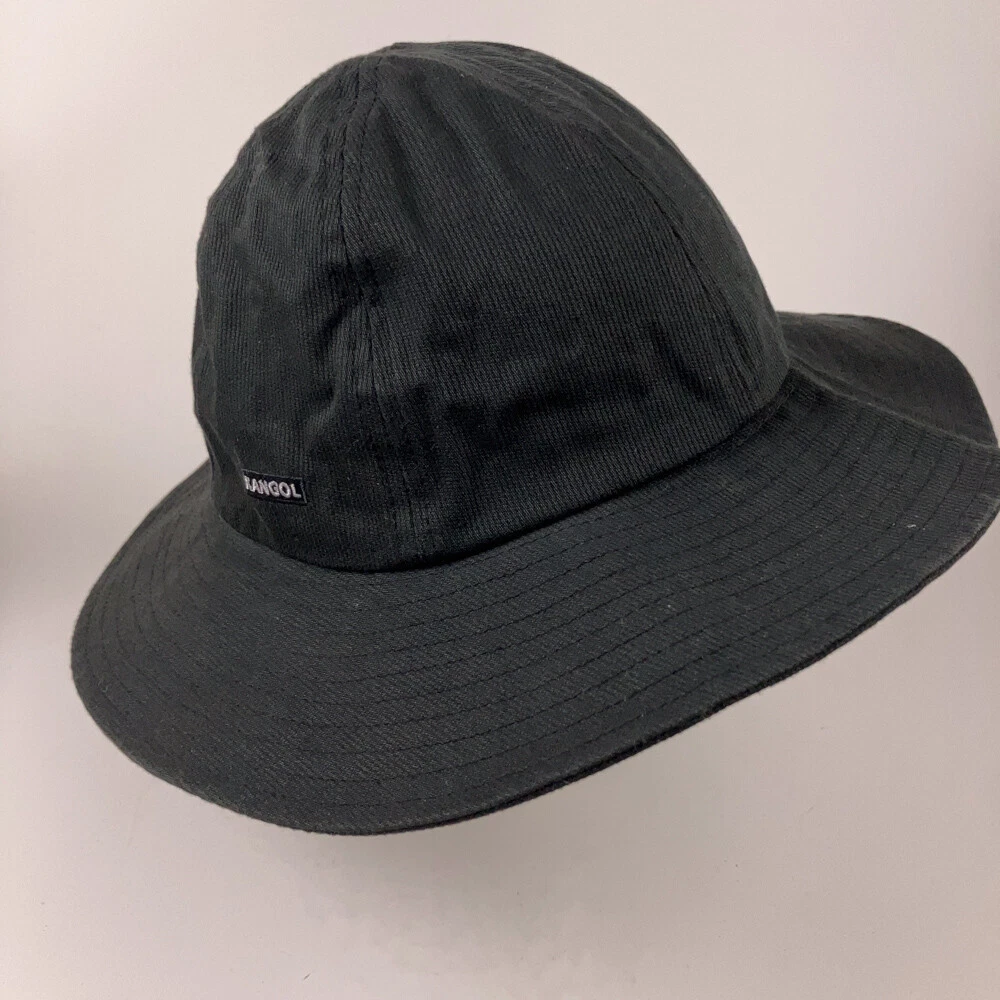 Kangol Organic Bedford Mia Black Sun Hat Size Small