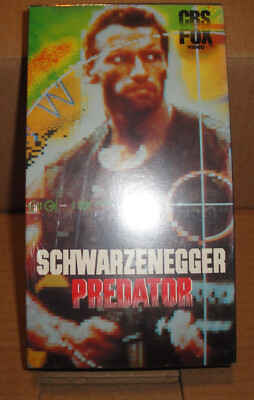 Predator 1988 CBS FOX Video Sealed VHS Light Watermark Arnold Schwarzenegger