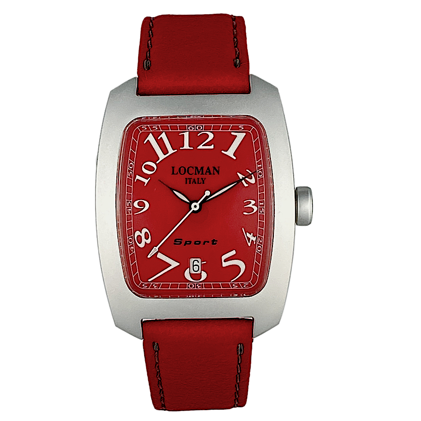 Locman Sport Red Leather Watch LOCMAN SPORT CHRONOGRAPH WATCH REF. 487 RED, NEW | eBay main image 2
