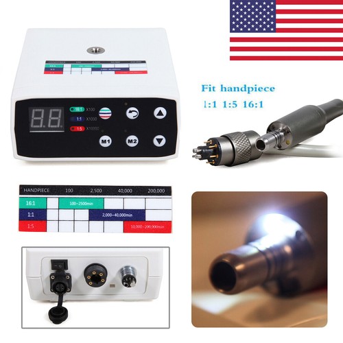 Micro motore elettrico brushless LED dentale / manipolo aumento 1:5 adatto a NSK YBB - Foto 37 di 41