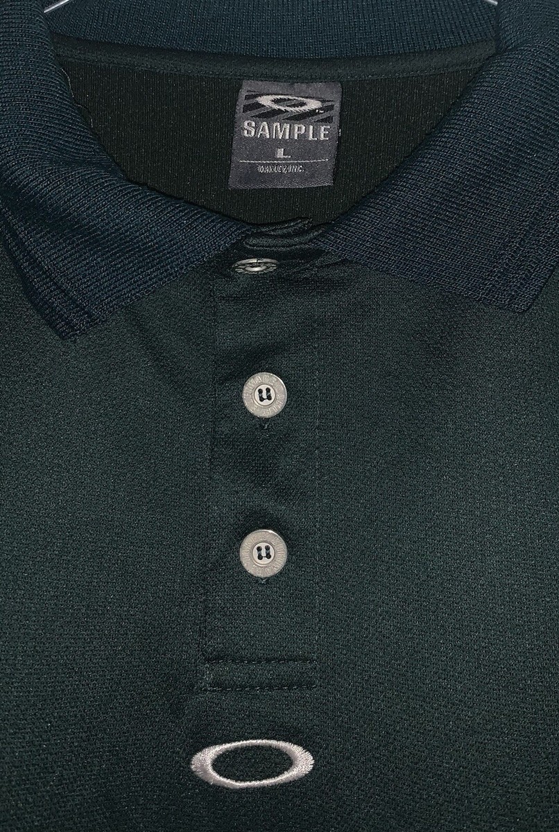 希少 90S グレータグ オークリー OAKLEY ポロシャツ L ヴィンテージ レア 90s オークリー USA製 スカルTシャツ ブルー 美品 Sサイズ