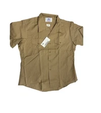 Navy Khaki Shirt, Short Sleeve 17 1/2 NEW