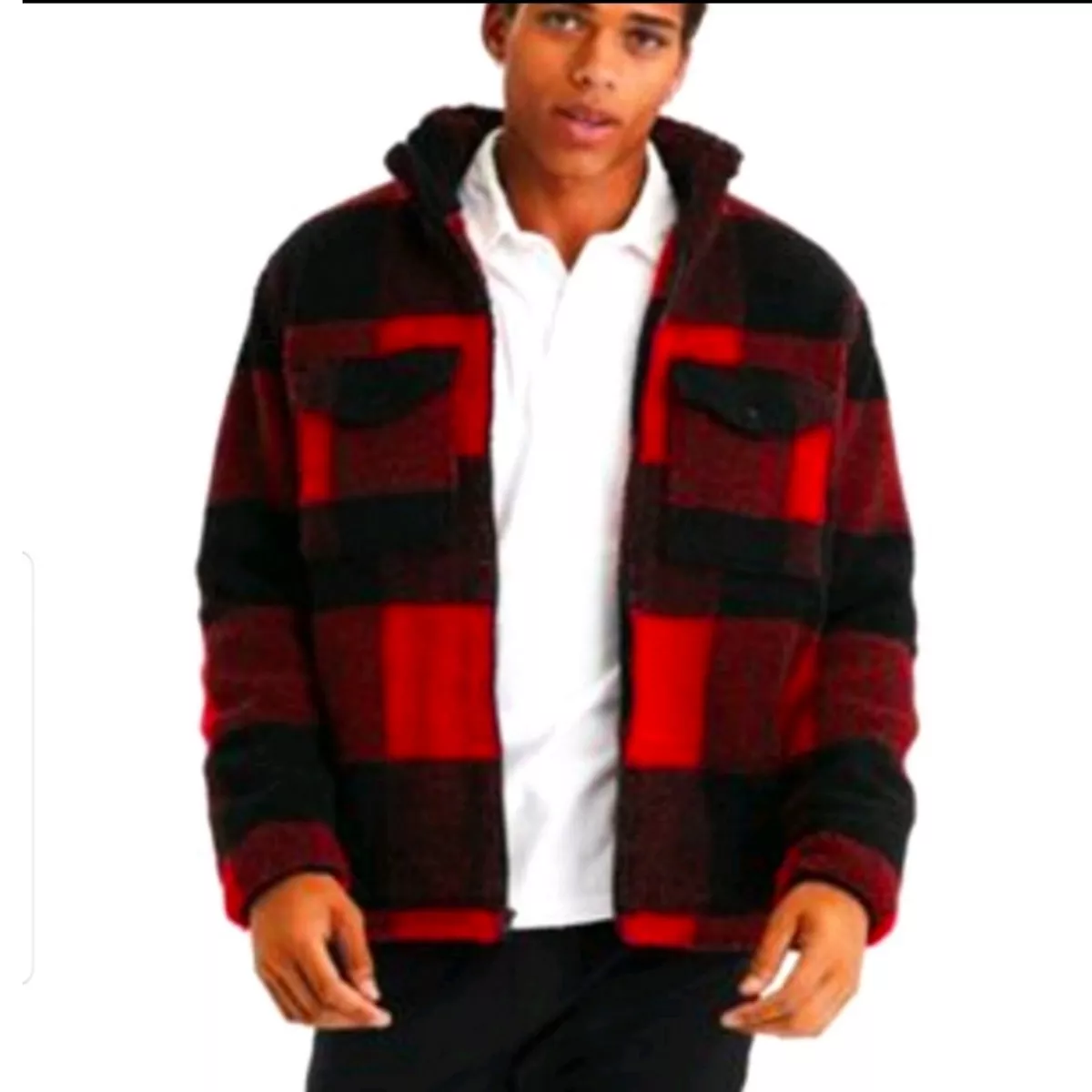 Ae faux sherpa trucker jacket sale