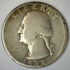 1932 D Washington Silver Quarter Denver Mint US Coin Good Circulated Condition