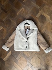 Shoreditch Ski Club Suede Sheepskin Leather Oversize Jacket RRP: £1295